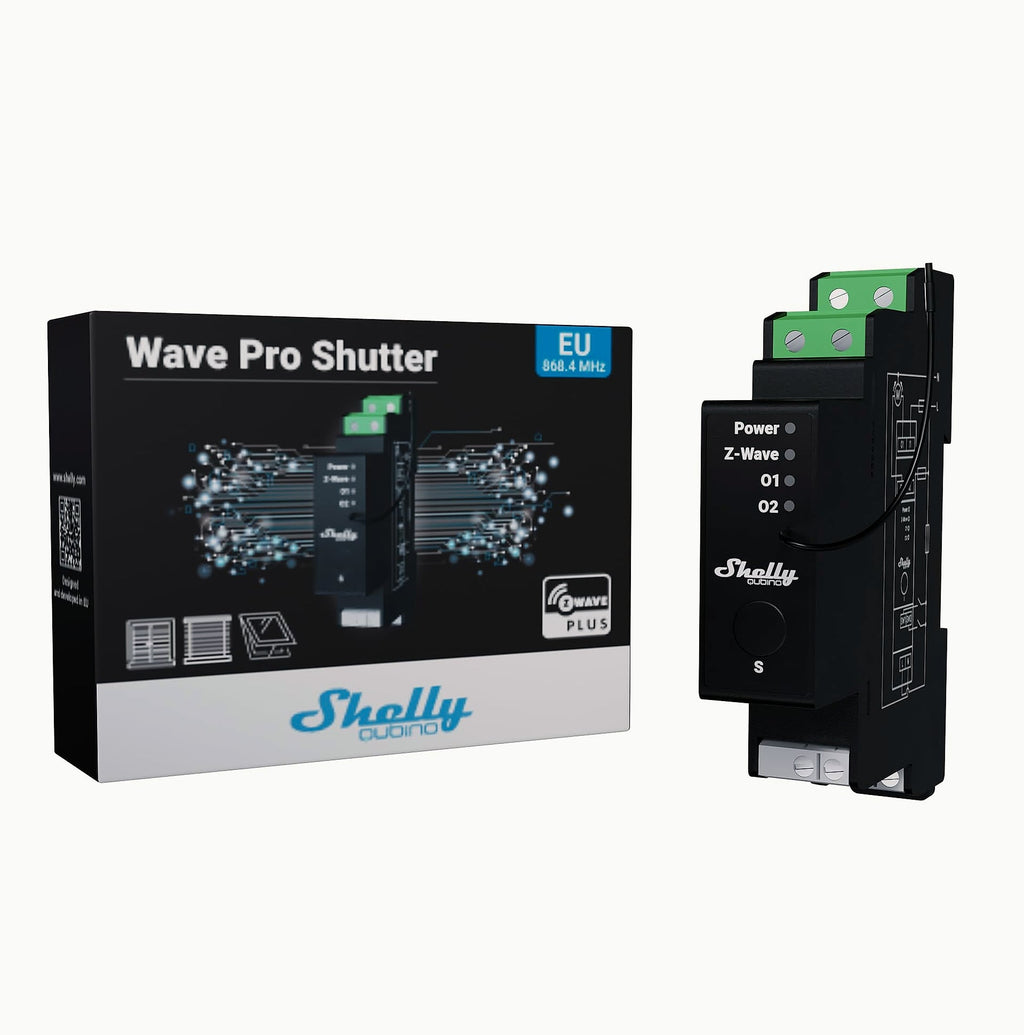 Shelly Wave Pro 2PM Z-Wave Smart Switch DIN Rail Relay