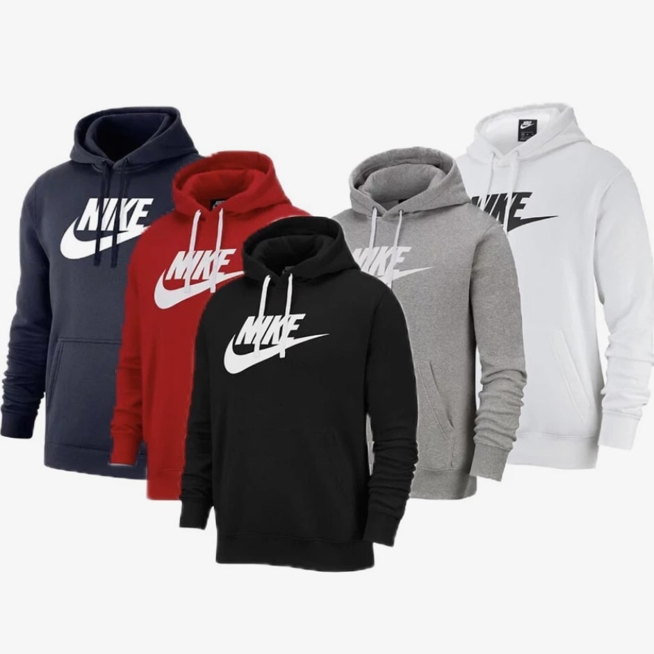 Nike Men's Hoodie Sportswear Club Fleece Active Graphic Pullover Sweatshirt
