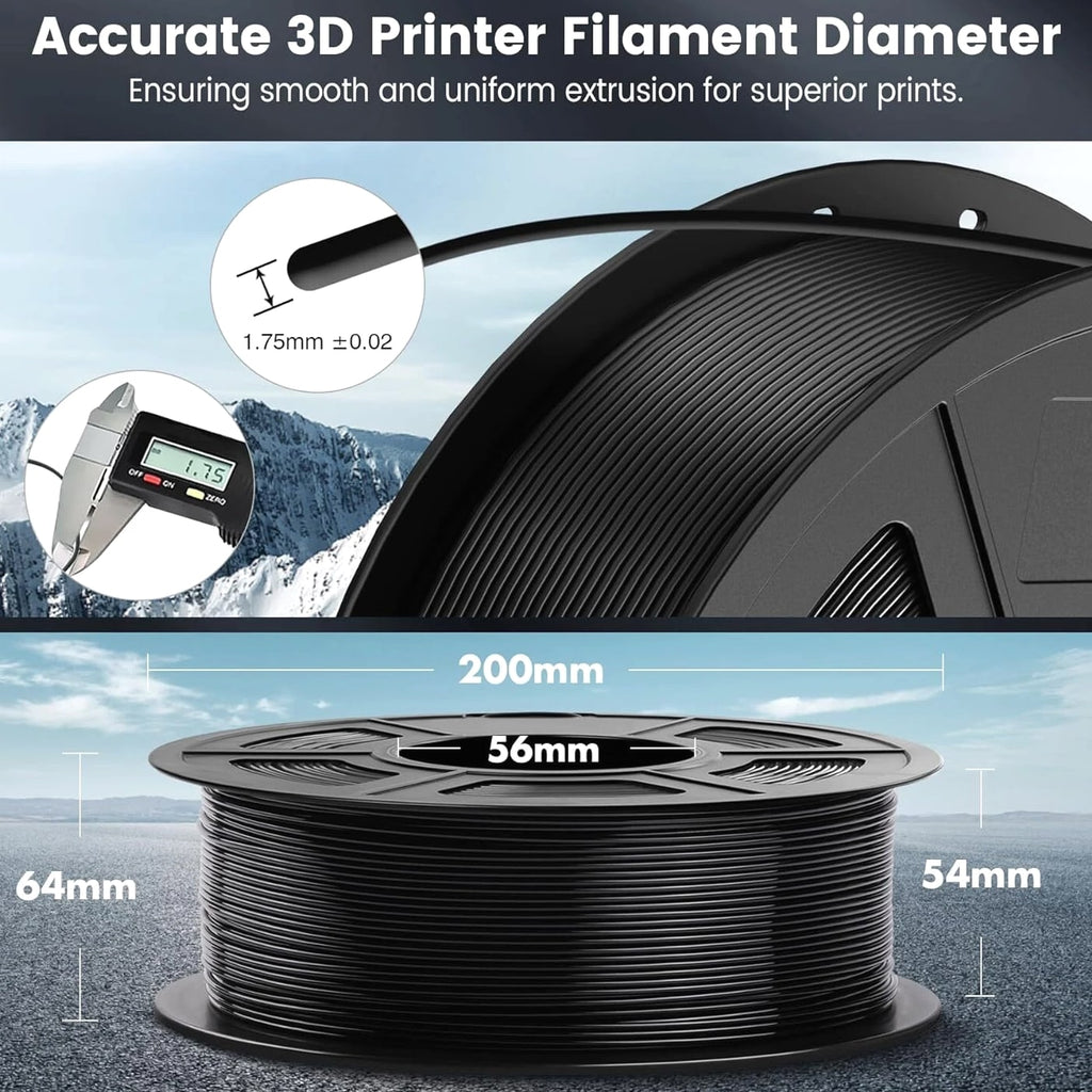 JAYO 10KG/20KG PLA Meta PETG PLA+ SILK ABS 3D Printer Filament 1.75mm 1.1KG LOT