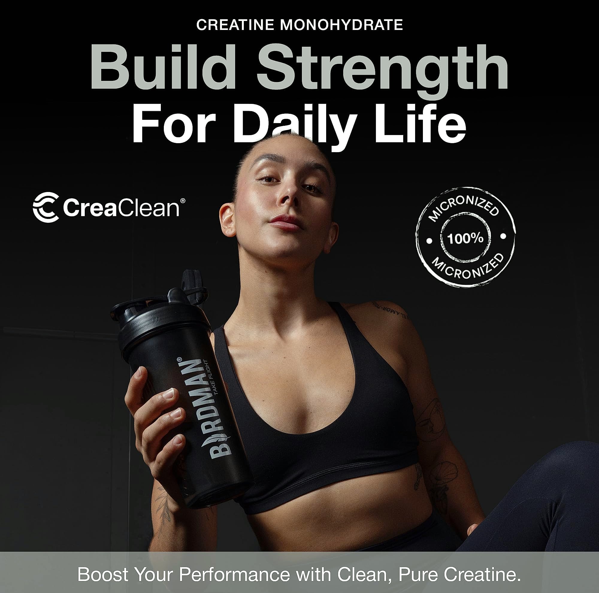 BIRDMAN Micronized Creatine Monohydrate Powder, 80 Servings