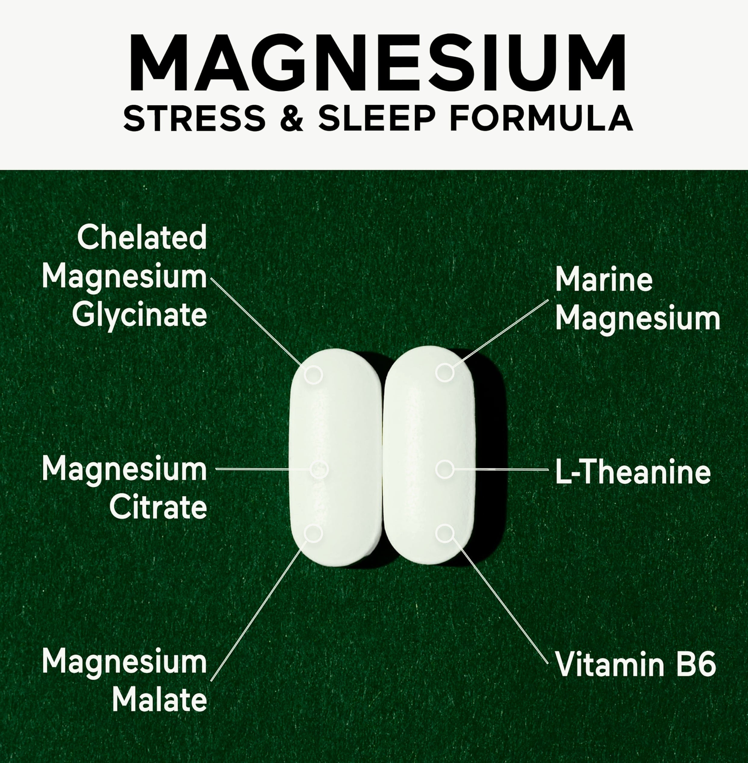 Smarter Nutrition Magnesium Complex Chelated Glycinate Sleep Support