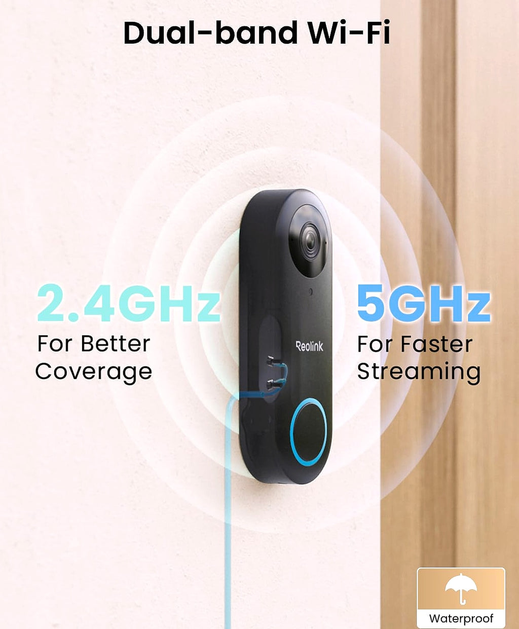 Reolink Doorbell WiFi and Elite Floodlight Camera Bundle