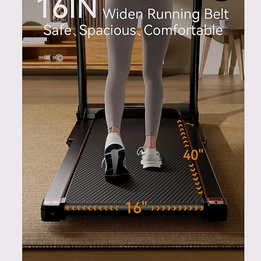 3.0HP Folding Treadmill with Auto Incline 0-15% Home Running