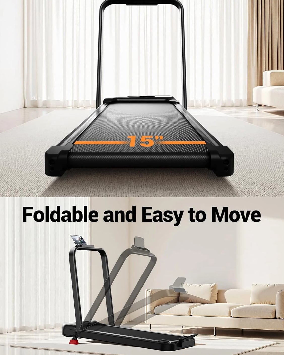 4-In-1 Portable Under Desk Treadmill, Foldable Walking Pad, 300 LBS Capacity