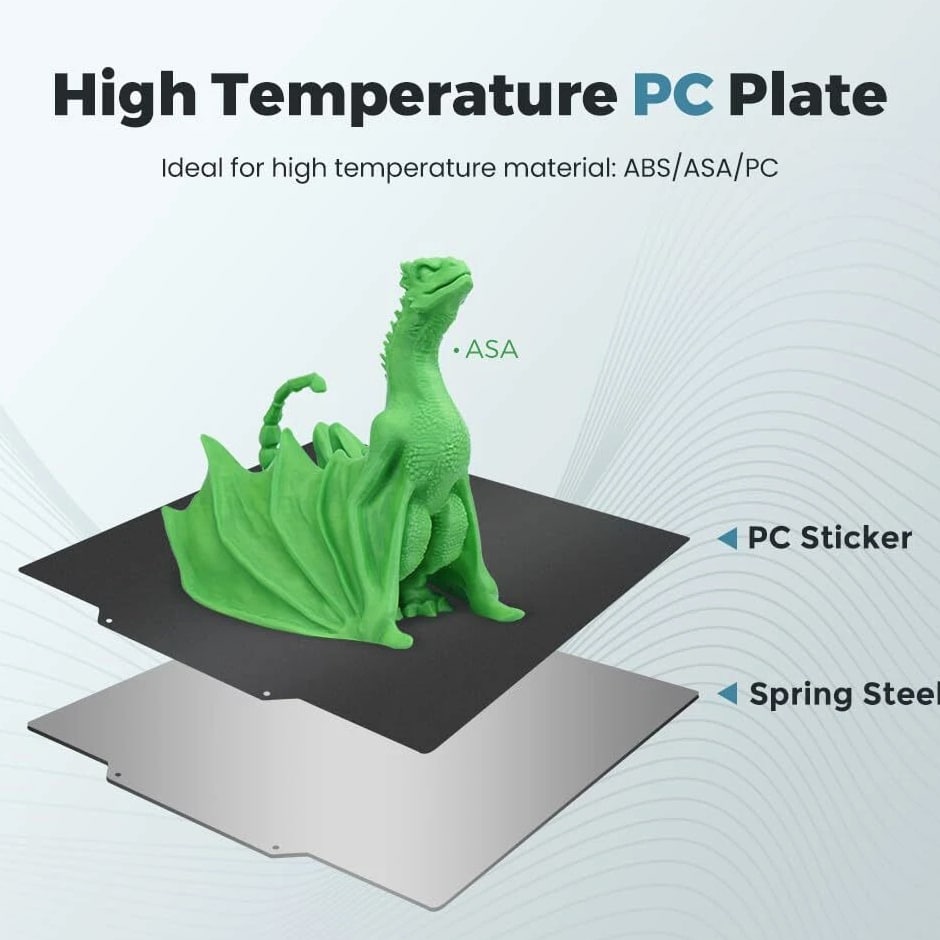 FLASHFORGE Print Build Plate Replacement Adventurer 5M/Pro/AD5X PC Sticker Plate