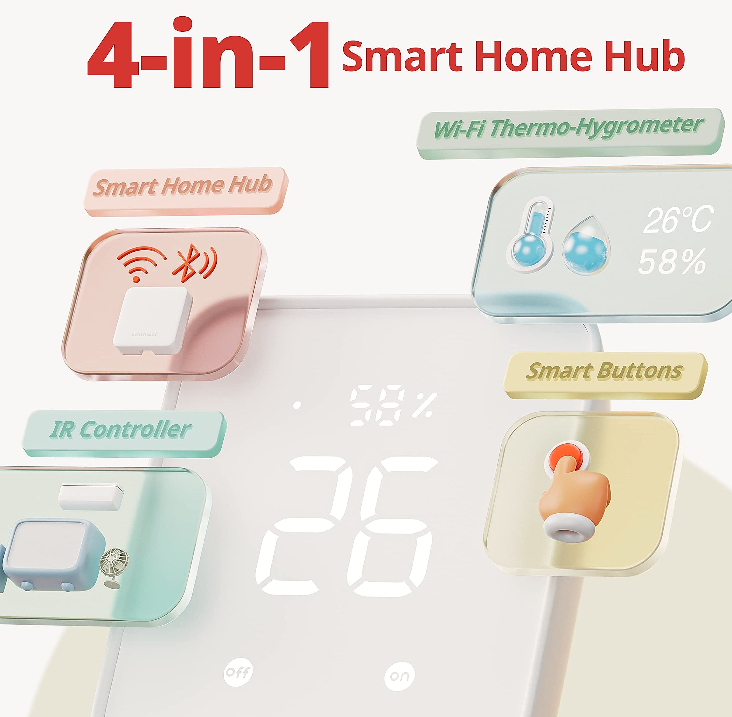 SwitchBot Door Alarm Sensor 3-Pack & Hub 2 Smart Home Bundle
