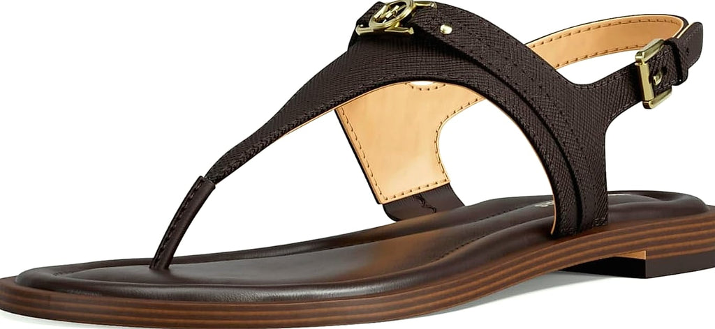 Michael Kors Mandy Leather Thong Sandals