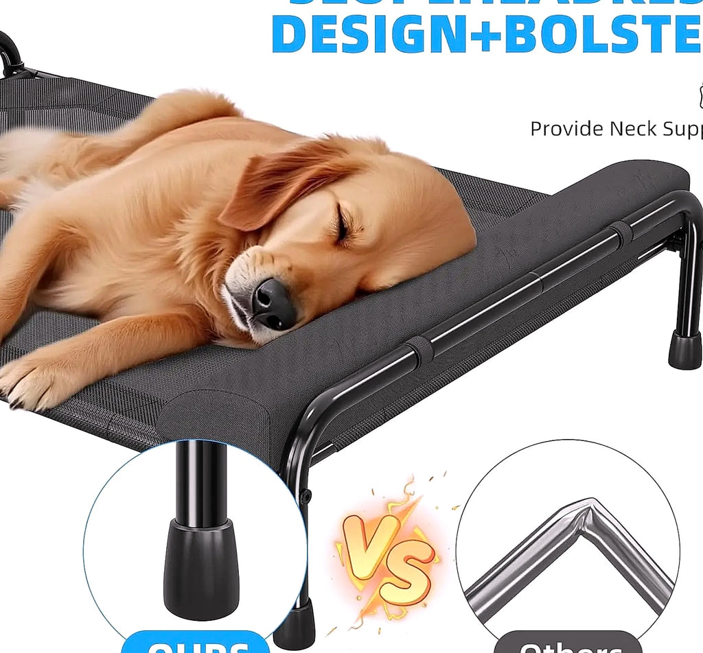 Elevated Dog Bed for Large Dogs, 44.5" Cooling Raised Pet Cot