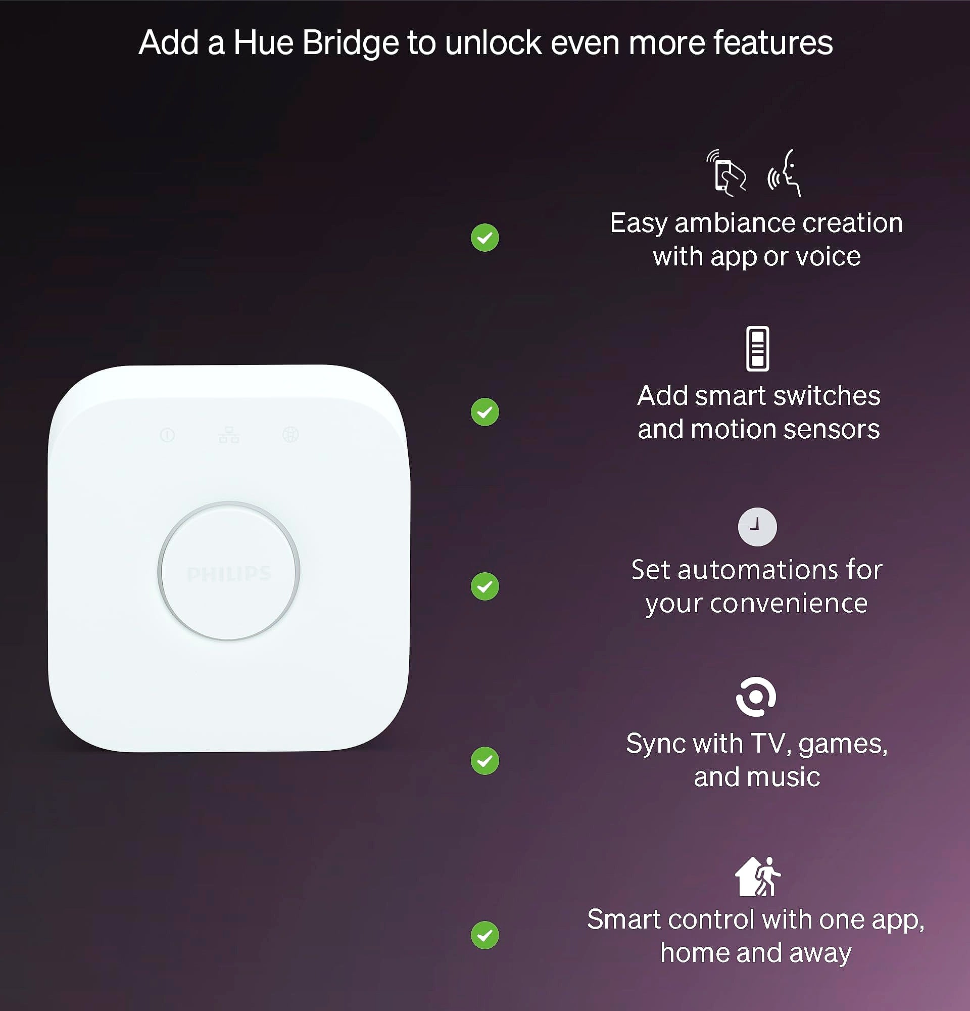 Philips Hue Essential A19 Smart LED Bulb, Color and White