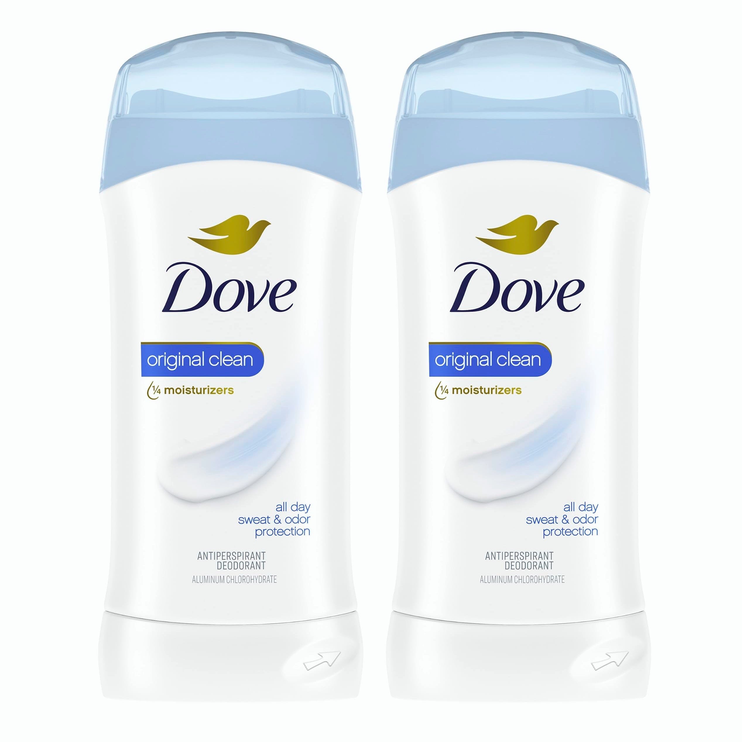 Dove Invisible Solid Antiperspirant Deodorant Stick, Original Clean, 2.6 oz, 2 Count