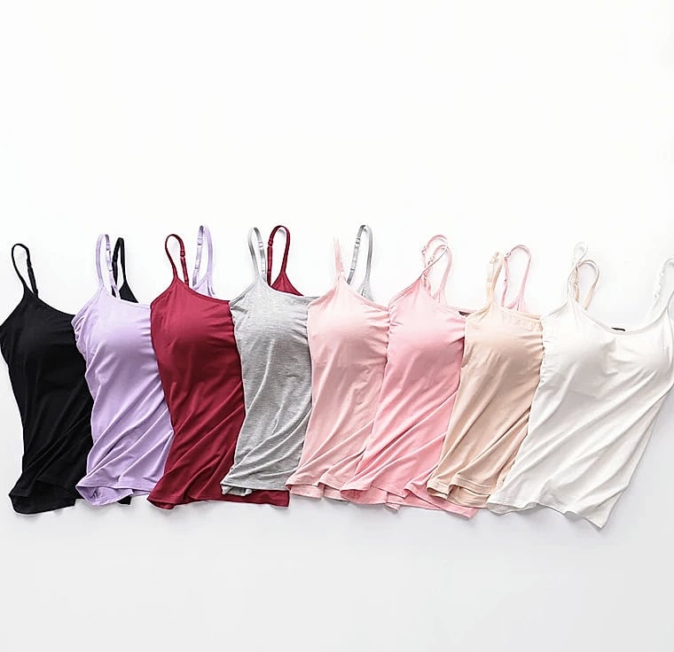 WONTIVE Women's Padded Camisole Tank with Built-In Bra