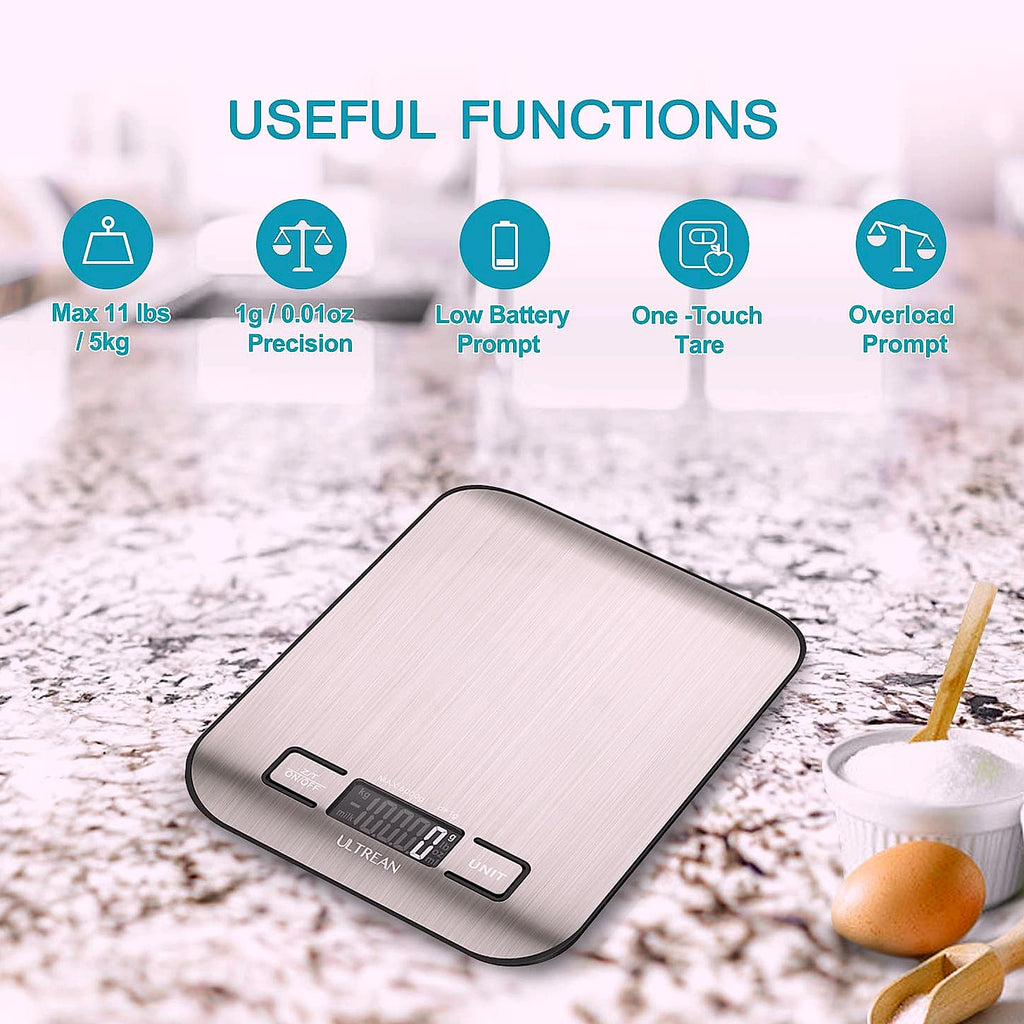Ultrean Digital Kitchen Scale, 11lb Food Scale with LCD Display