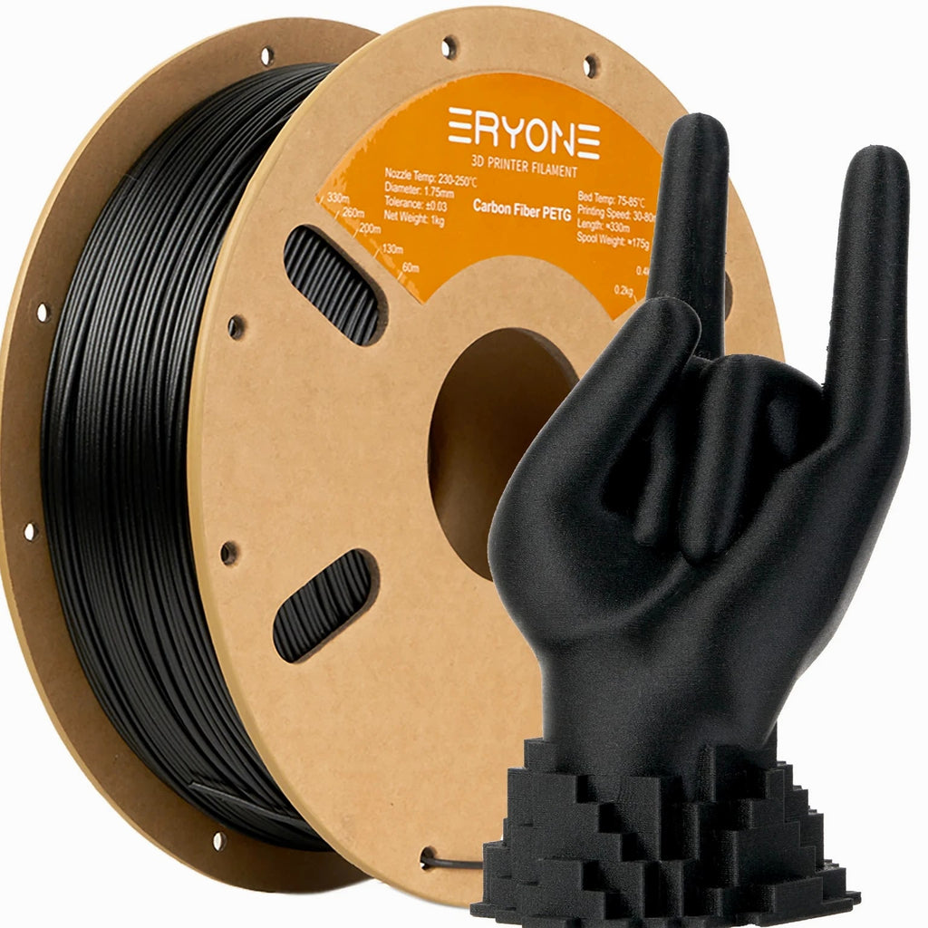 PETG Carbon Fiber 1KG Filament 1.75mm ±0.03mm Tolerance For FDM 3D Printer Print
