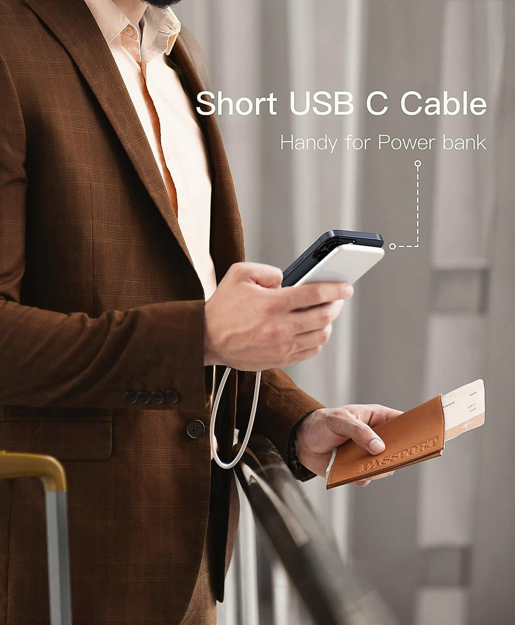 CONMDEX USB A to USB C Cable 2ft 2-Pack 10Gbps Fast Charging