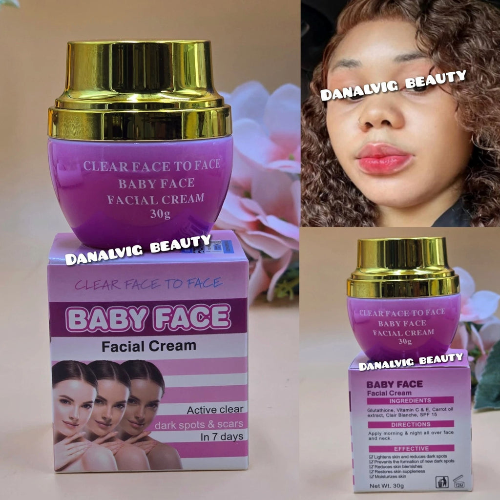 baby face facial cream Active Clear Dark Spots $ Scars In 7 Days