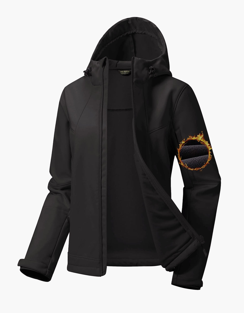 Free Soldier Women's Waterproof Softshell Jacket with Hood