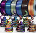 3D Printer Filament Silk PLA, Rainbow Color, 1.75Mm Tri-Color Filament 6 Pack