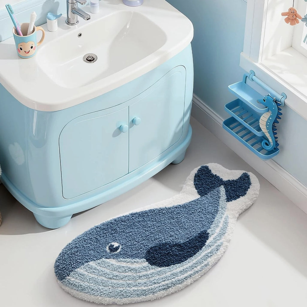 Cute Animal Bathroom Rugs - Plush Absorbent Bath Mats, Non-Slip...