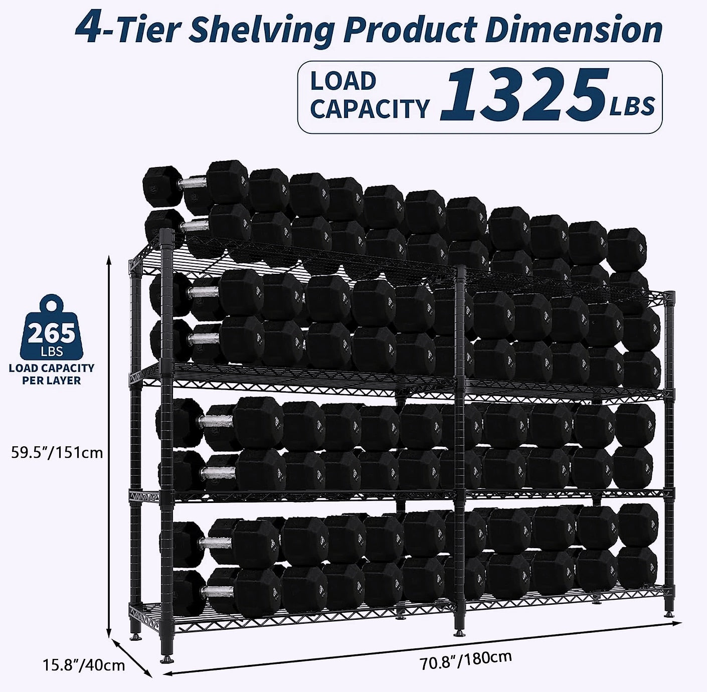 TWISTER.CK Heavy Duty Metal Shelving Unit 4/5 Tier