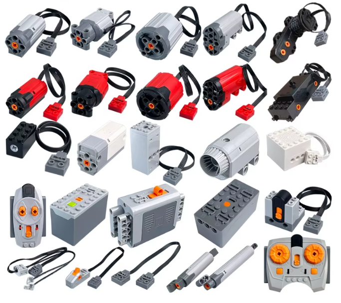 MOC Power Functions Verbesserte Version M L XL Servo Roter Motor Technischer Teil Bausteinspielzeugzubehör Kompatibel mit der Marke