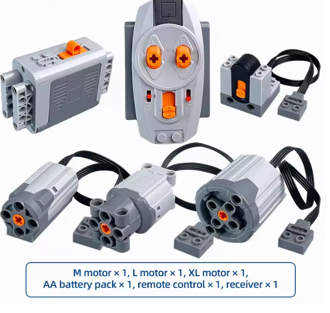 MOC Power Functions Verbesserte Version M L XL Servo Roter Motor Technischer Teil Bausteinspielzeugzubehör Kompatibel mit der Marke