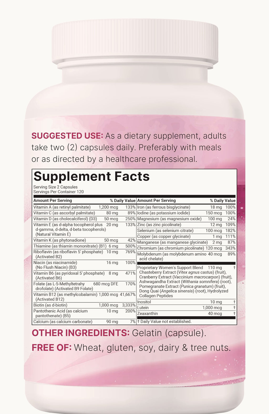 Micro Ingredients Methylated Multivitamin for Women, 240 Capsules