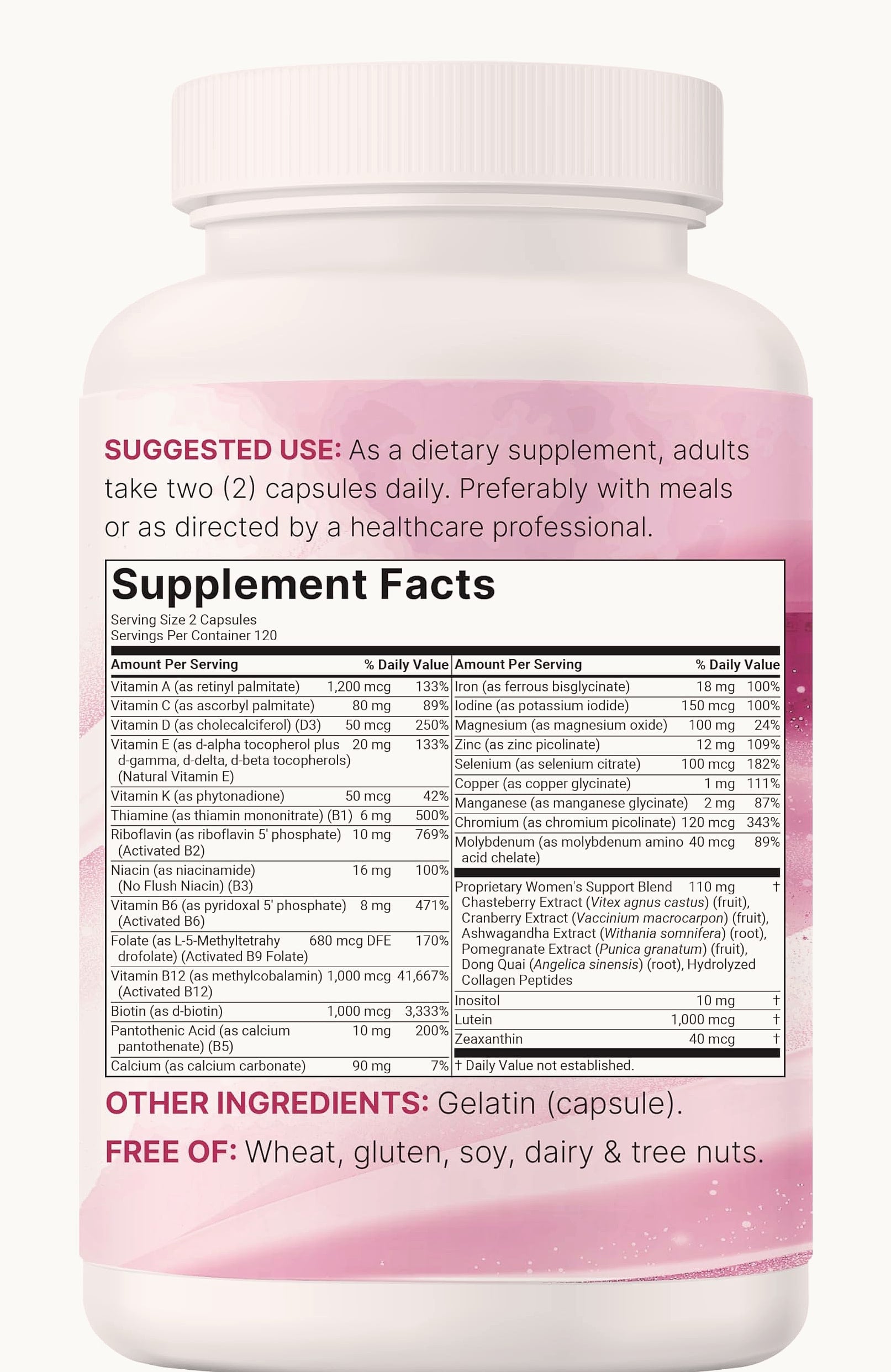 Micro Ingredients Methylated Multivitamin for Women, 240 Capsules