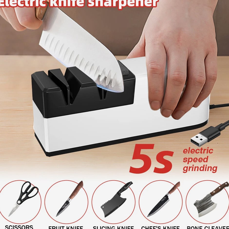 Professional Electric Knife Sharpener Kitchen Sharpening Stone Grinder knives US