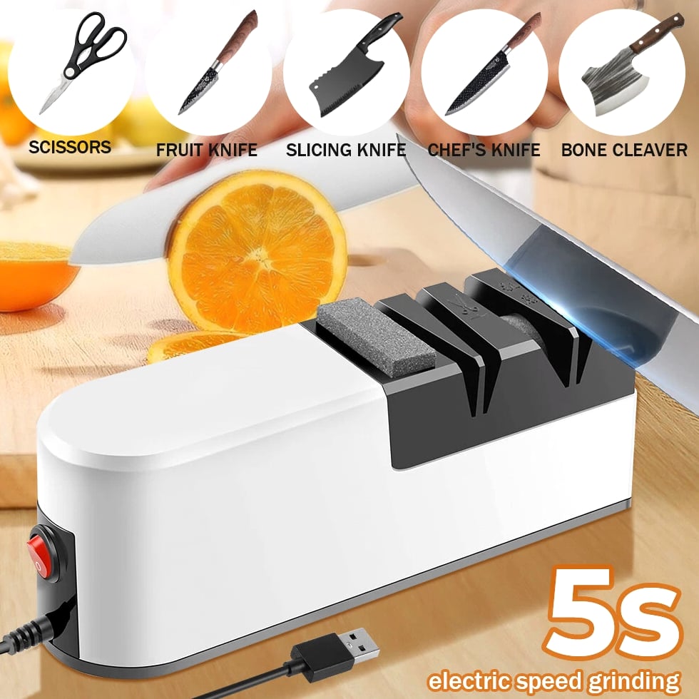 Professional Electric Knife Sharpener Kitchen Sharpening Stone Grinder knives US
