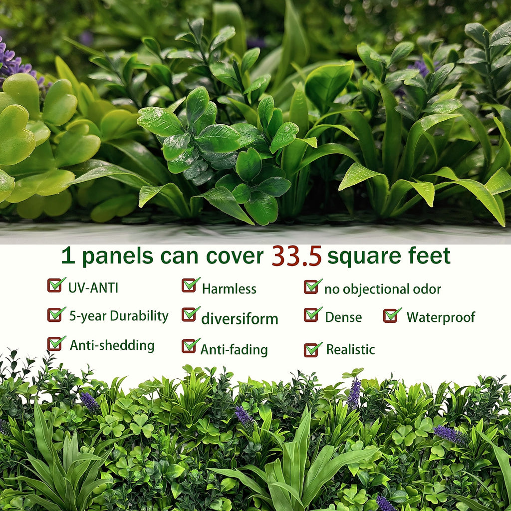 ODTORY 40x120in Artificial Ivy Wall Roll Privacy Fence Screen