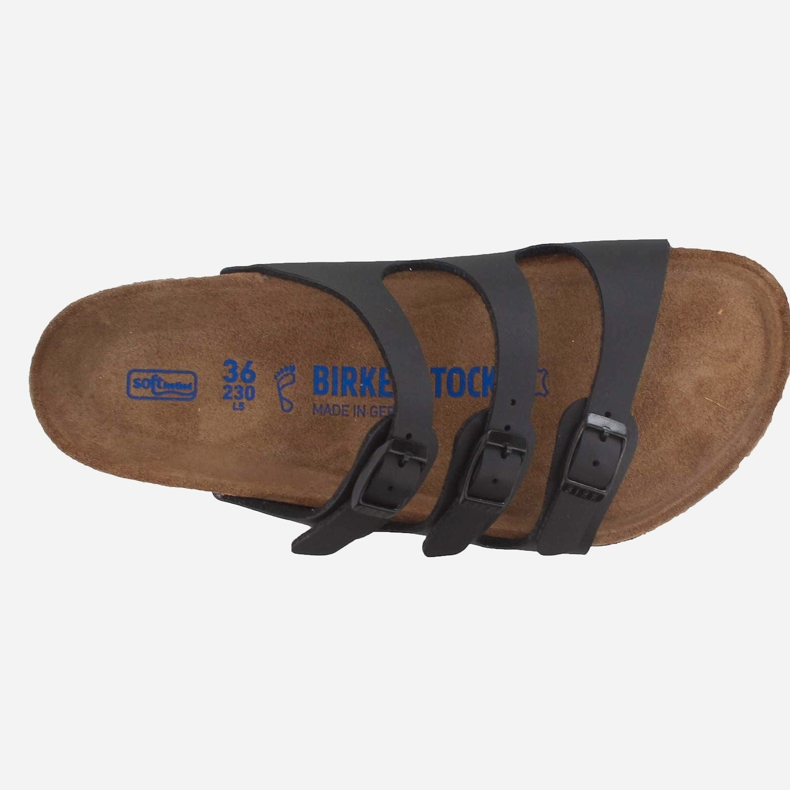 Birkenstock Florida Soft Footbed Sandal Black Women's Size 38