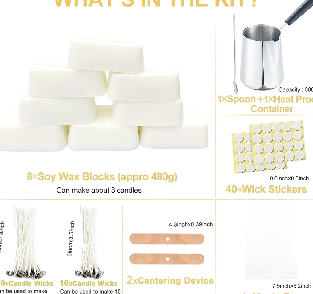 Candle Making Kit for Beginners Adults, Medium Candle, Multi-Color
