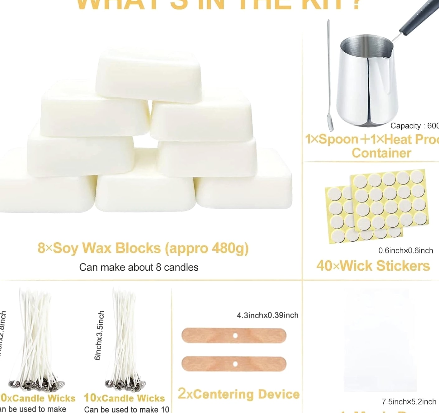 Candle Making Kit for Beginners Adults, Medium Candle, Multi-Color
