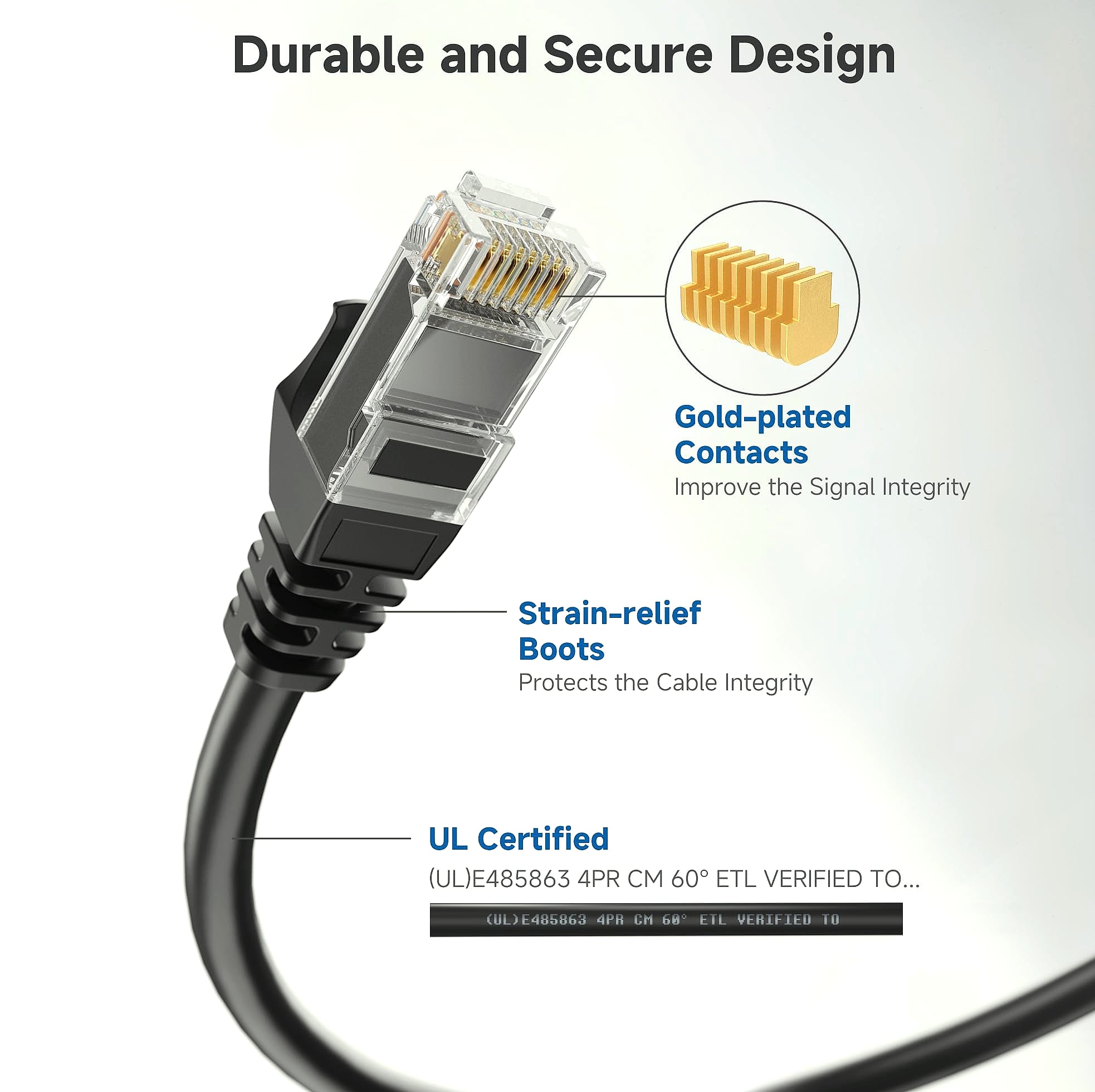 Cable Matters Cat6 Ethernet Cable 25ft 10Gbps Snagless