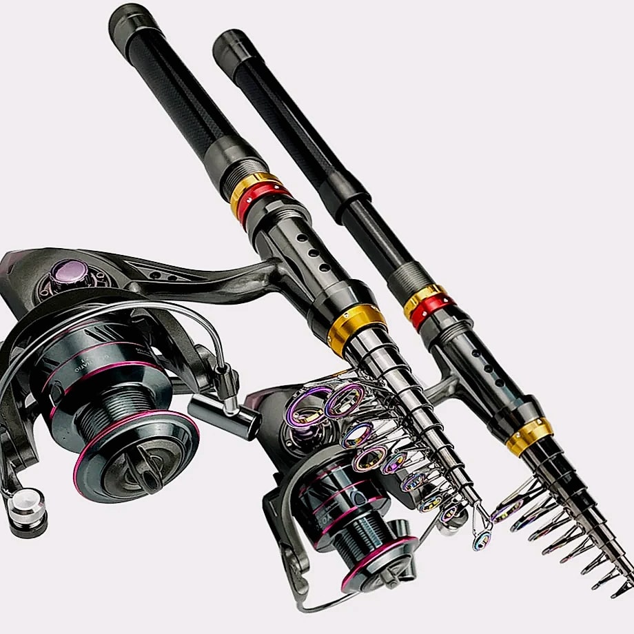 GHOTDA Telescopic Fishing Rod and Reel Combo 1.8-3.6m