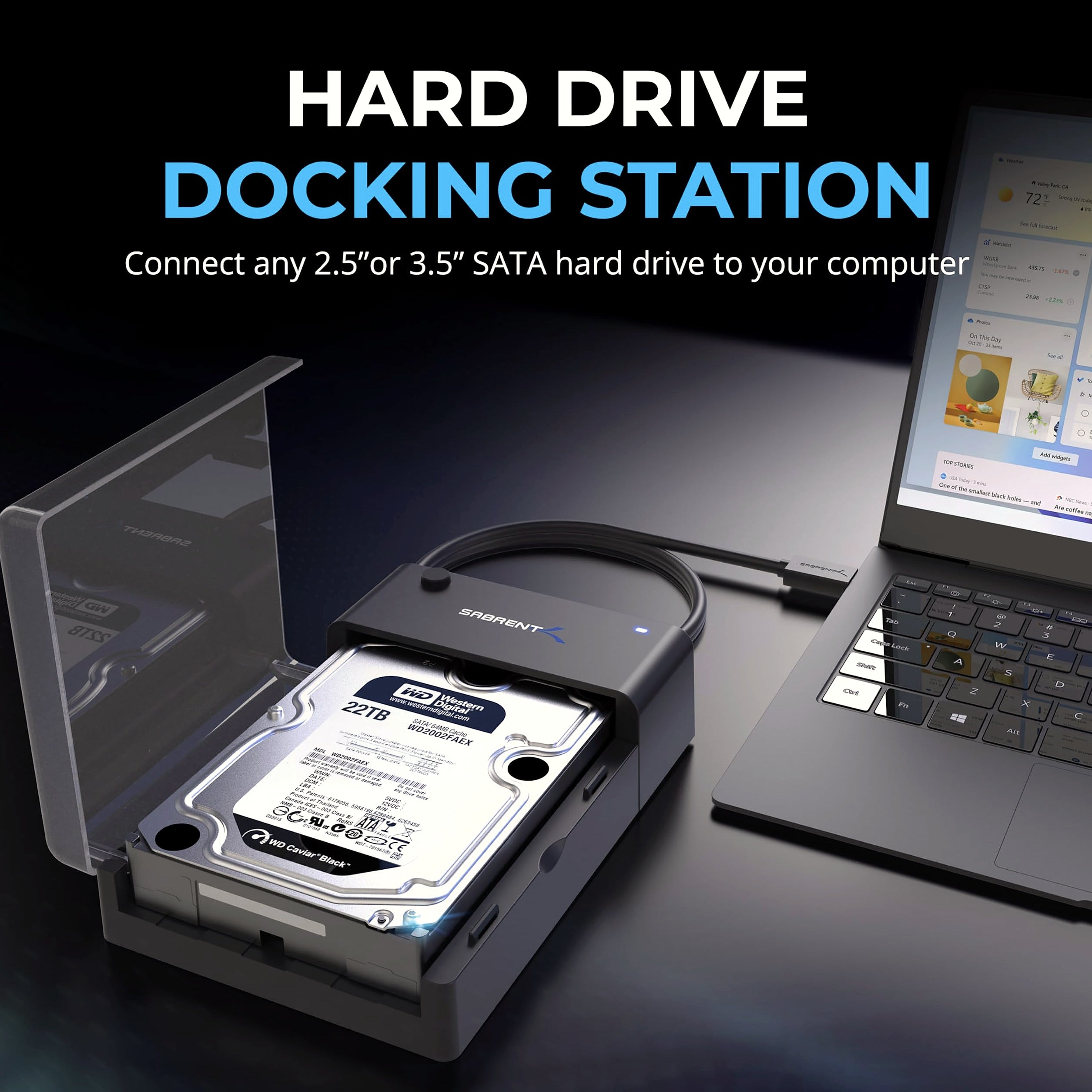 SABRENT EC-DFLT USB 3.0 SATA Hard Drive Docking Station