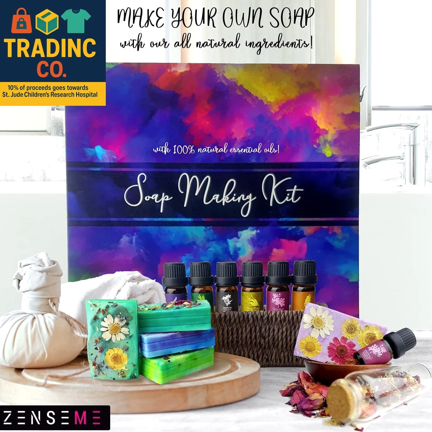 Soap Making Kit for Adults - Make Your Own Soap with Melt & Pour DIY Natural