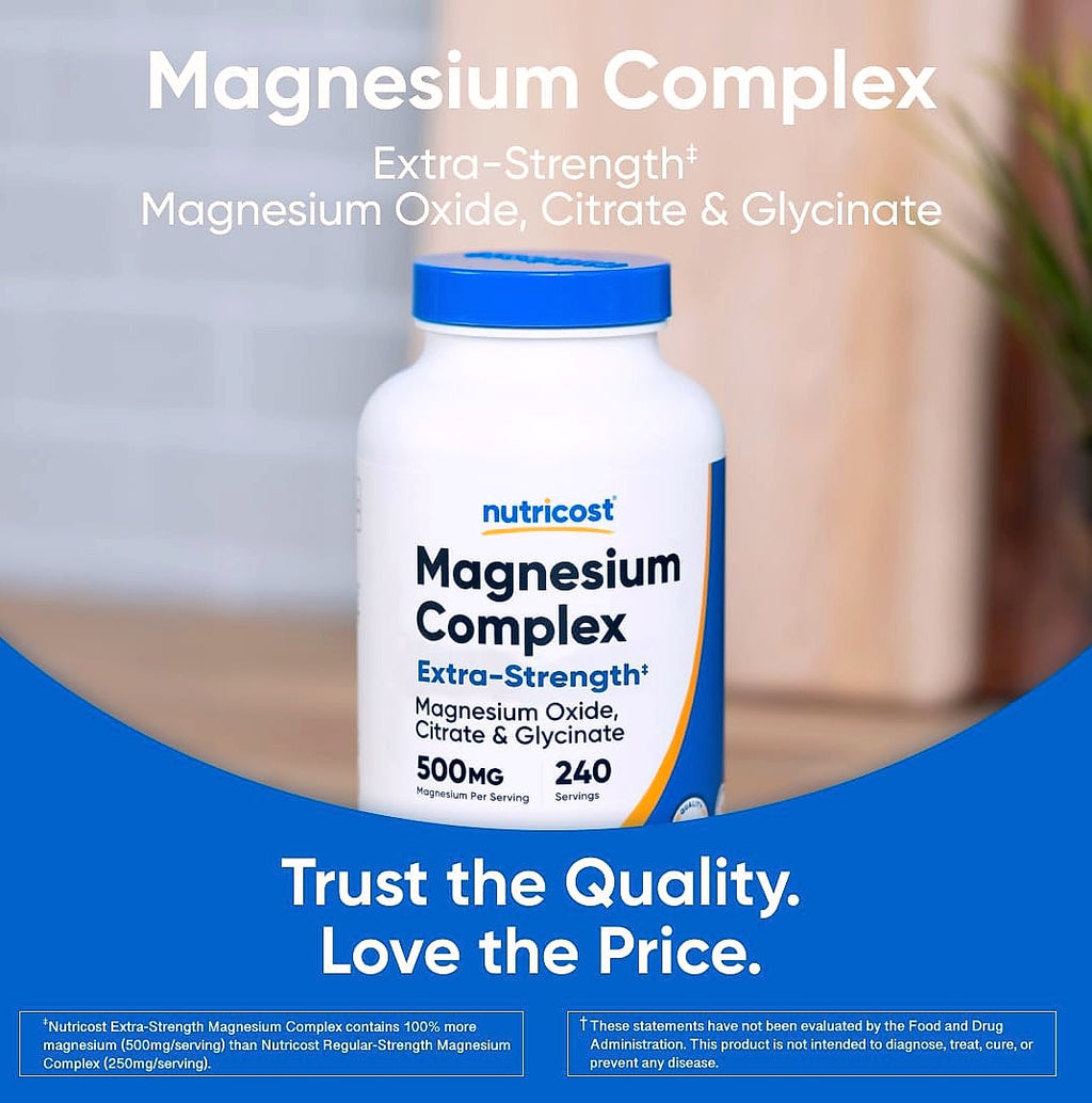 Nutricost Magnesium Complex 500mg Triple Blend Capsules