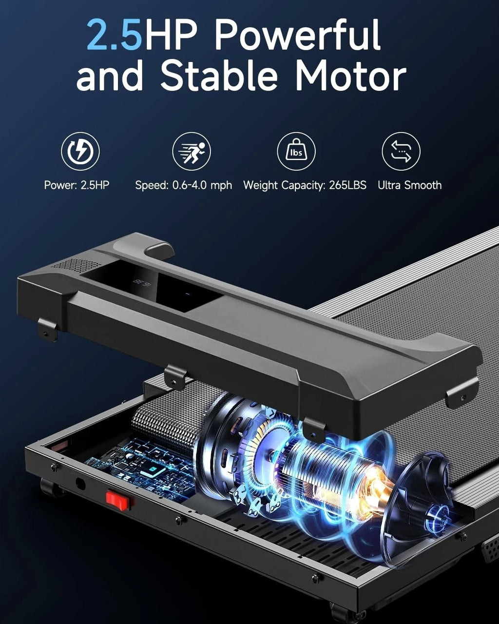 Walking Pad Treadmill Under Desk Portable Compact Running Machine