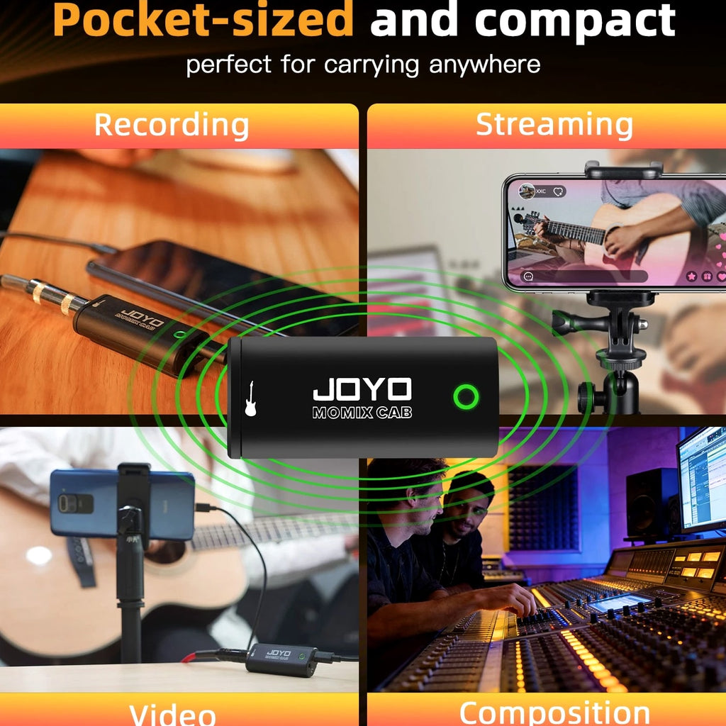 JOYO Guitar Audio Interface Pocket Recording Sound Portable for Live Streaming