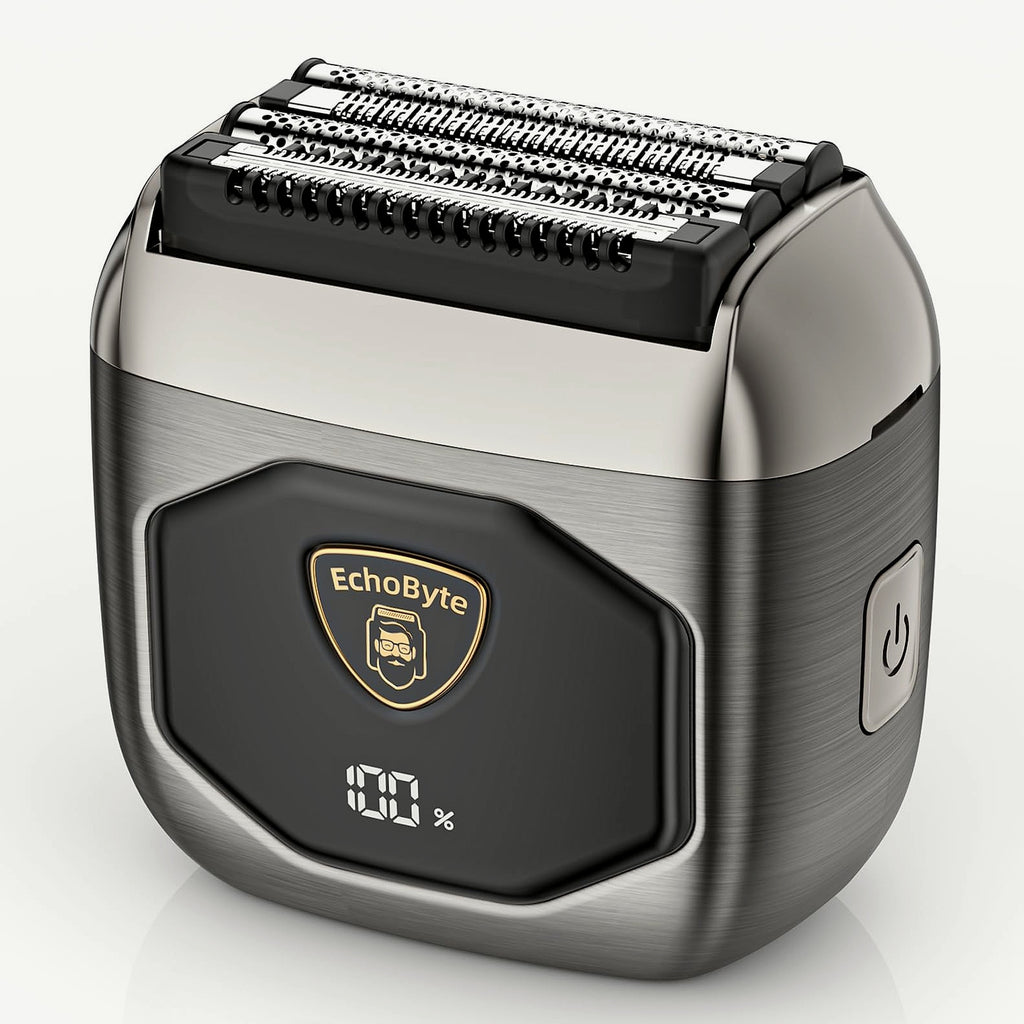 EchoByte 4-Blade Foil Shaver for Men, IPX7 Waterproof Electric Razor
