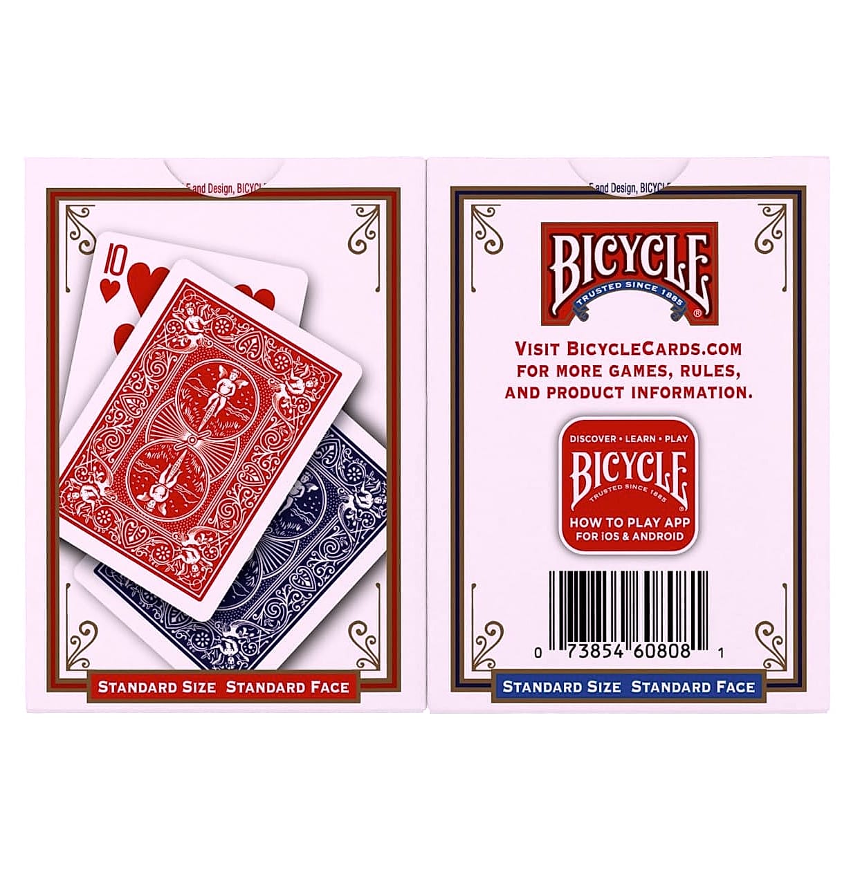 Bicycle Standard Playing Cards, Poker Size, Red & Blue 2-Deck Pack