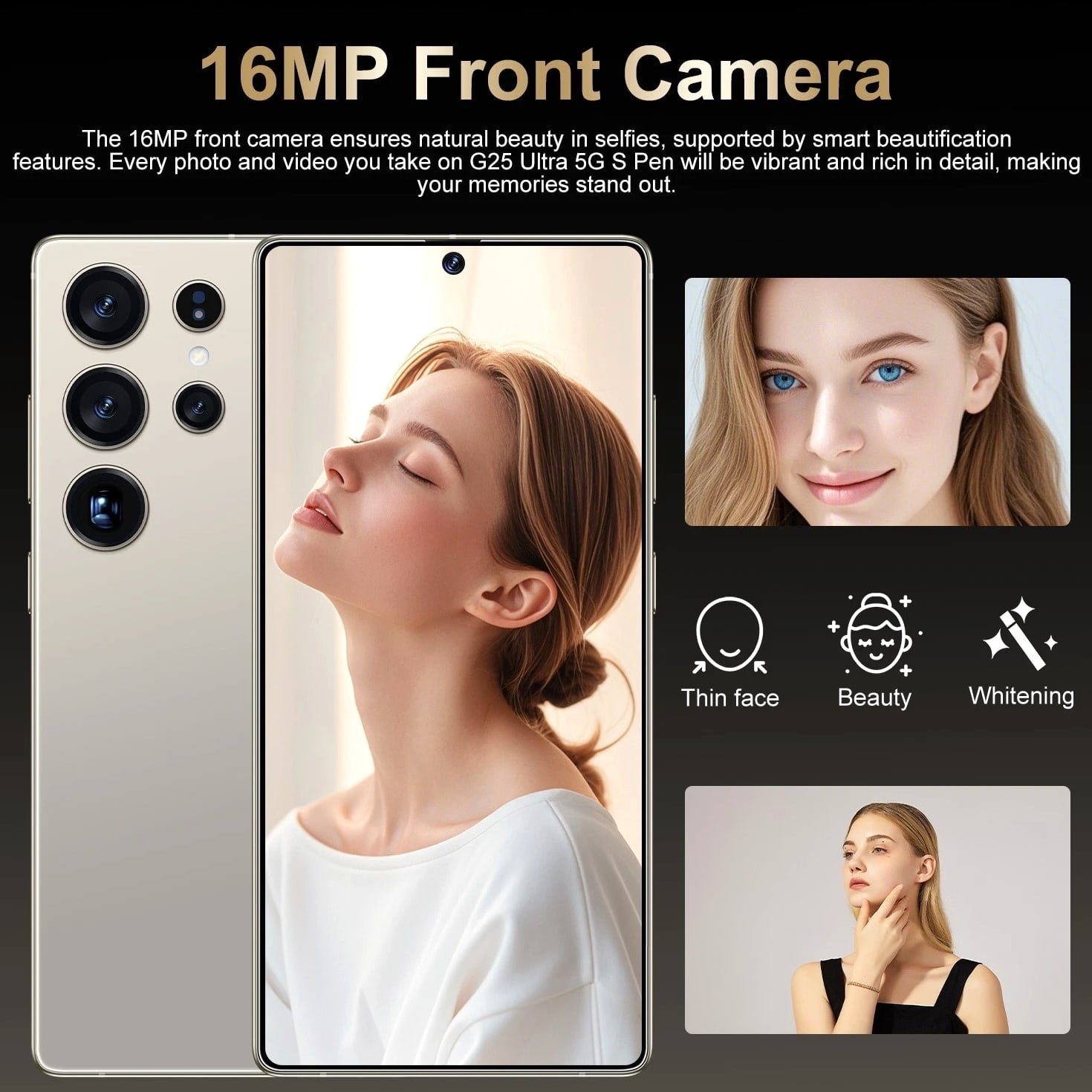 Unlocked Cell Phone 25 Ultra 128GB 5G Dual SIM Smartphone Android 15 Cheap Phone