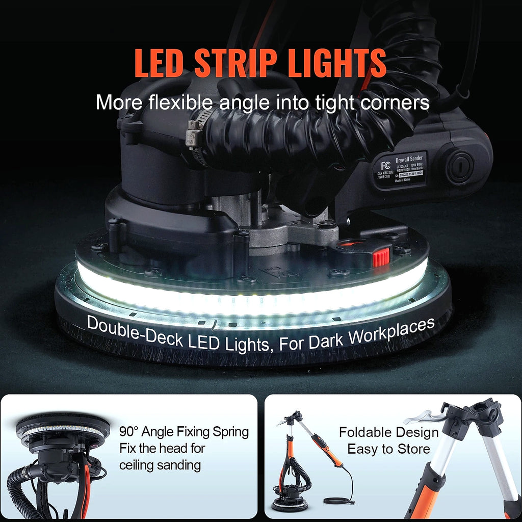 SucceBuy 900W Drywall Sander with Variable Speed Motor