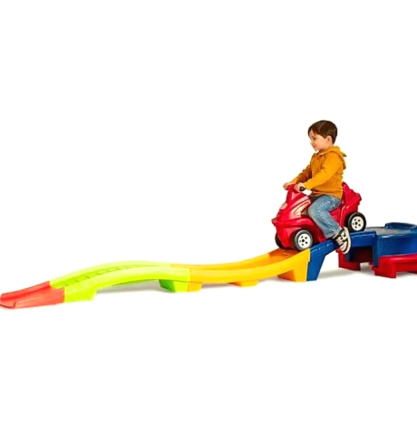 SHXI Toddler Ride-On Roller Coaster with 9 ft Track
