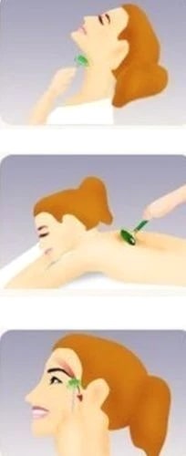 Jade Facial Massage Roller~Beautiful Jade Stone Face Massager New