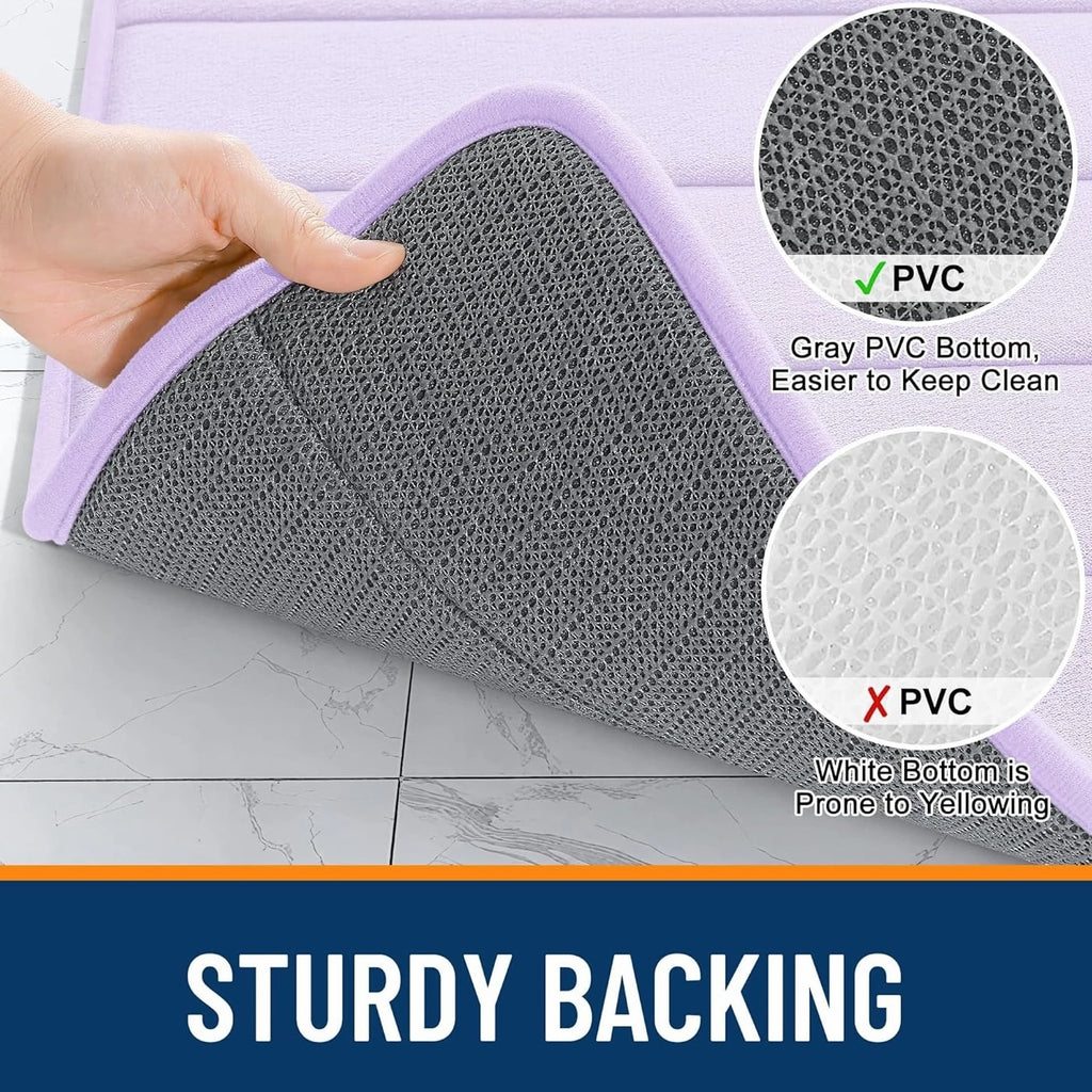 Memory Foam Bath Mat 30X20, Super Soft Absorbent Bathroom Rugs, Quick Dry, Machi