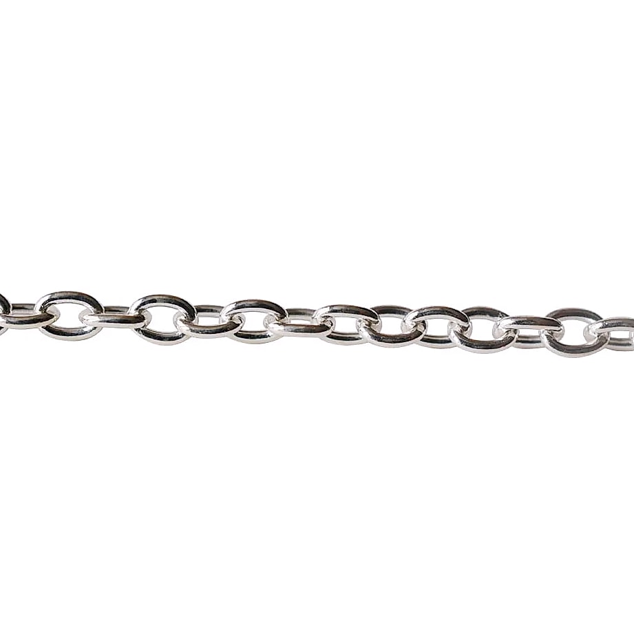 Justneo 925 Sterling Silver Oval Cable Chain 1 meter