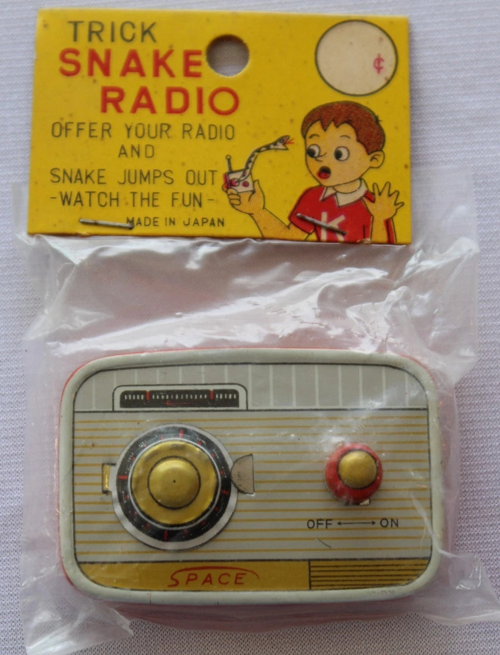 RARE VINTAGE 1950'S NOS UNOPENED TOY TRICK SNAKE RADIO JAPAN