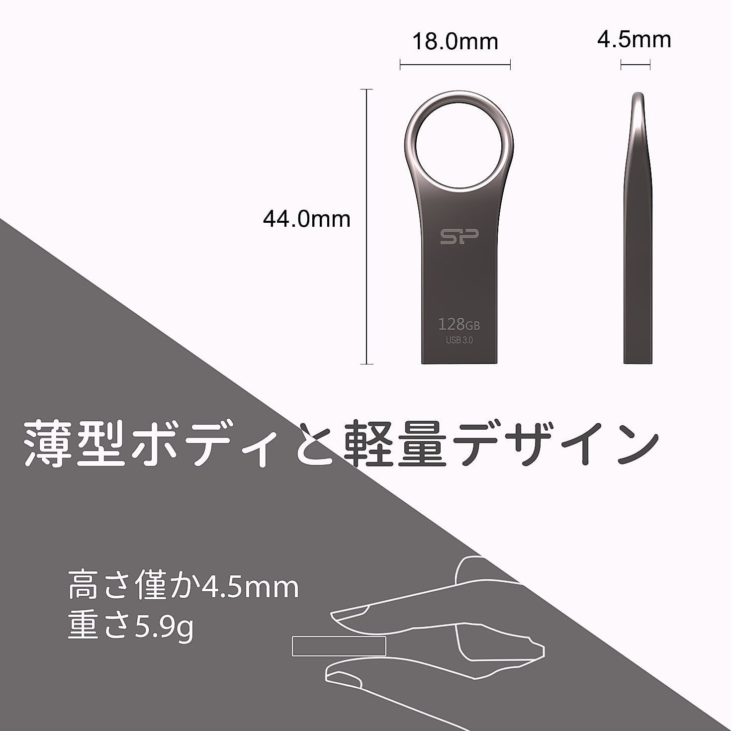 Silicon Power 128 GB USB 3.1 / USB 3.0 Flash Drive, Zinc Alloy Body, Waterproof, Dustproof, Shockproof, PS4 Compatible